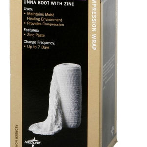Unna-Z Zinc Oxide Impregnated Gauze Bandage, 4" X 10 yd