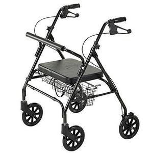Cardinal Health Rollator, Heavy Duty, 400 lb Capacity, Black