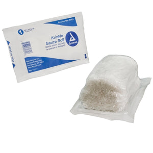Dynarex Krinkle Gauze Roll, Soft, Sterile 4 1/2" x 4" yds, Case of 100 56053439