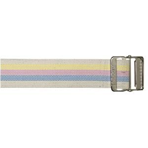 Skil-Care Cotton Bariatric Gait Belt Pastel Stripes, 72" L, Metal Buckle