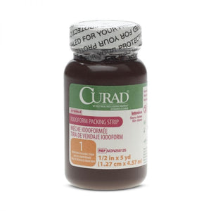Medline CURAD Sterile Iodoform Packing Strips: 1/2" x 5 yd, 1 Count