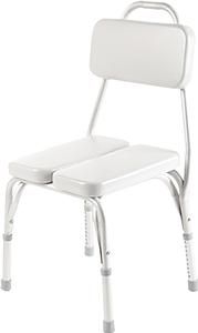 Invacare Vinyl Padded Shower Chair 17-1/4" to 22" H x 15-1/4" W x 16" D, 1 Count