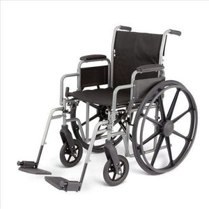 Medline K3 Basic 18" Lightweight Wheelchair with Removable Desk Length Arms and Elevating Legrests