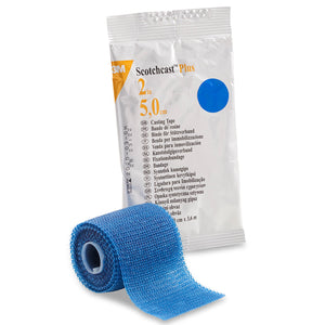 3M Scotchcast Plus Cast Tape, 2 Inch X 12 Foot, Fiberglass / Resin, Blue, 1 Roll