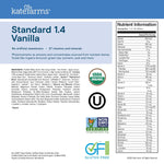 Kate Farms Adult Standard 1.4 Formula, Chocolate, Vanilla, and Plain Flavors, Sole Source Nutrition, Meal-Replacement Shake or Supplemental Drink, Complete Vegan Protein Shake, 11 FL Oz, Pack of 12 or 1 Each 23377621 15525027