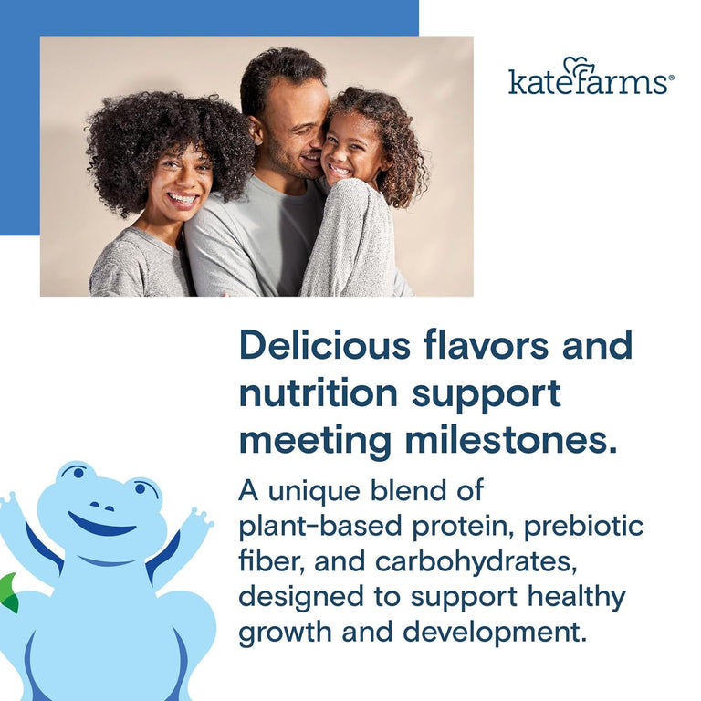 Kate Farms Pediatric Standard 1.2 Formula, Vanilla and Chocolate Flavors, Sole Source Nutrition, Nutritional Supplement Drinks, Feeding Tube Meals, Protein Shakes for Kids, 8.45 FL Oz, Pack of 12 or 1 Each 50140977 75112656
