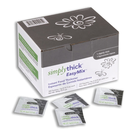 SimplyThick Food and Beverage Thickener Easy Mix 4 oz. Individual Packet Unflavored, Box of 100 84410857