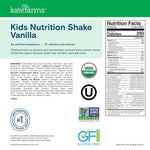 Kate Farms Pediatric Organic Nutrition Shake, Multiple Flavors, 8G of Protein, 27 Vitamins and Minerals, Meal Replacement, Protein Shake, Gluten Free, Non-GMO, 8.45 Fl Oz, Pack of 12 58204931