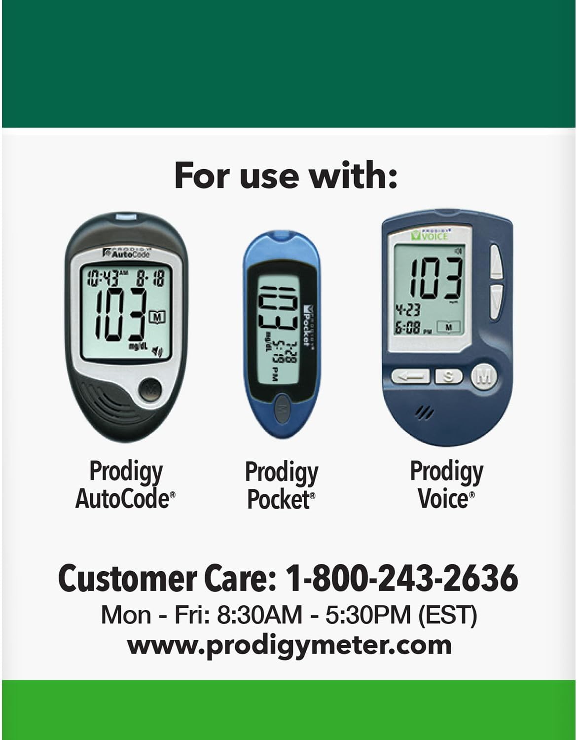 PRODIGY No Coding Blood Glucose Test Strips, Box of 50 Strips