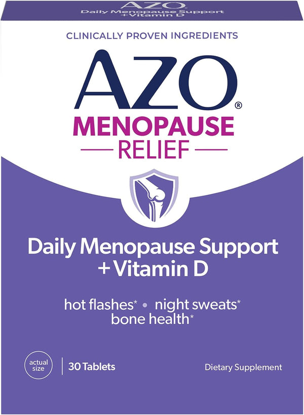 AZO Daily Menopause Relief + Vitamin D for Women, 30 Ct