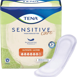 TENA Sensitive Care Bladder Control Pad, Ultimate, 16 Inch Length, Heavy Absorbency, Dry-Fast Core, One Size Fits Most, Case of 99