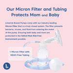 Limerick 1-Micron Filter with Tubing for ComforTouch Kit, PJ's Comfort, & Joy Breast Pumps, DEHP Phthalate Free 59779071