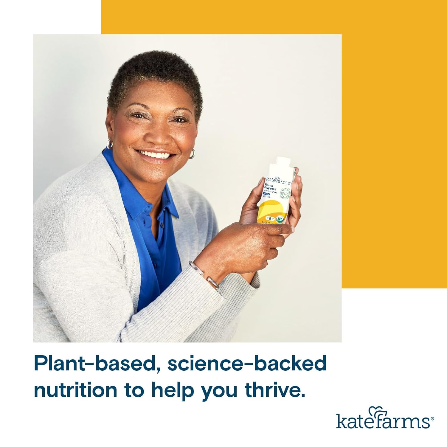 Kate farms renal support 1 8 shake vanilla flavor organic plant based