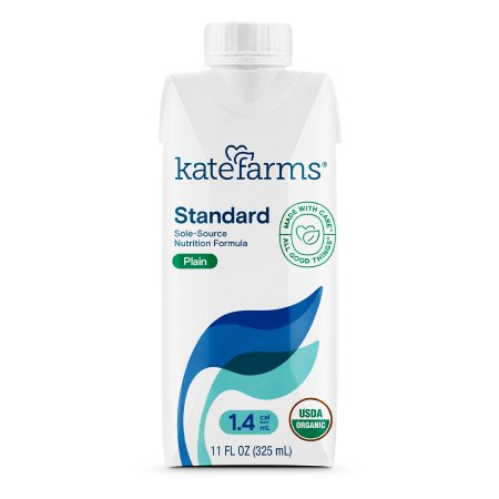 Kate Farms Adult Standard 1.4 Formula, Chocolate, Vanilla, and Plain Flavors, Sole Source Nutrition, Meal-Replacement Shake or Supplemental Drink, Complete Vegan Protein Shake, 11 FL Oz, Pack of 12 or 1 Each 30756921