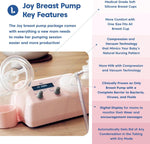 Limerick Joy Standard Digital Breast Pump, Hospital Grade Compression & Vaccum Technology, Dual Soft Silicone Breast Cups, Digital Display 84415801