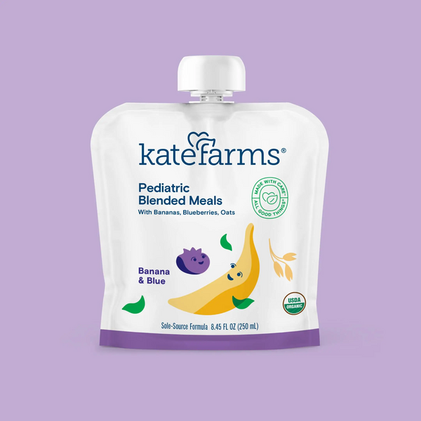 Kate Farms Organic Pediatric Blended Meal, Multiple Flavors, 8G Protein, Organic Whole Foods, Oral or Tube Feed Nutrition, Gluten Free and Non-GMO, 8.45 FL Oz, Pack of 12 or 1 Each 60716318