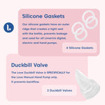 Limerick Silicone Gaskets & Valves Bundle, Silicone Gasket with Outer Ridge for  Tight Seal, Valve Prevents Backflow 90875990