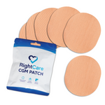 RightCare CGM Adhesive Patch made with KT Tape, Universal, Bag of 25