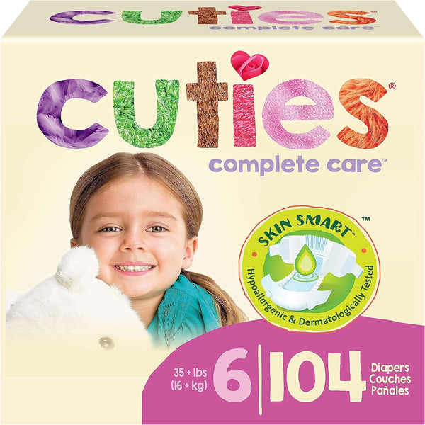 Cuties Complete Care Diapers, Skin Smart, Absorbent, Hypoallergenic, Flexible and Secure Tabs, Comes in Multiple Sizes 85761285