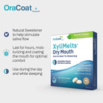 OraCoat XyliMelts Dry Mouth Relief Moisturizing Oral Adhering Discs Mild Mint with Xylitol, for Dry Mouth, Stimulates Saliva, Non-Acidic, Day and Night Use, Time Release for up to 8 Hours, 40 Count 23983297