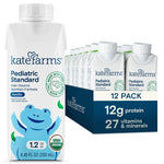 Kate Farms Pediatric Standard 1.2 Formula, Vanilla and Chocolate Flavors, Sole Source Nutrition, Nutritional Supplement Drinks, Feeding Tube Meals, Protein Shakes for Kids, 8.45 FL Oz, Pack of 12 or 1 Each 23548802