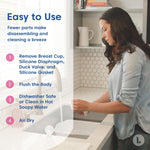 Limerick Love Manual Hand Pump, Easy-to-Use, Includes ComforTouch Silicone Breast Cup, BPA-Free Bottle, Silicone Gaskets, Portable 43721259