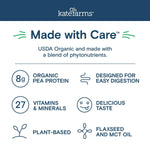 Kate Farms Pediatric Organic Nutrition Shake, Multiple Flavors, 8G of Protein, 27 Vitamins and Minerals, Meal Replacement, Protein Shake, Gluten Free, Non-GMO, 8.45 Fl Oz, Pack of 12 85278924