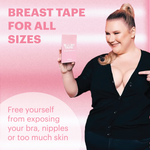 Booby Tape Double-Sided Transparent Fashion Tape for Body & Clothing, All Day Hold, 36 Strips (Pack of 1) 19034953