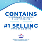 Clear Eyes Triple Relief Lubricant Eye Drops, 0.5 fl oz 18344582