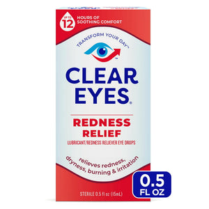 Clear Eyes Redness Relief Eye Lubricant, 0.5 oz. Eye Drops 37506109