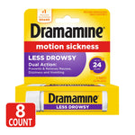 Dramamine All Day Less Drowsy, Motion Sickness Relief, 8 Count 19754003
