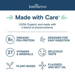 Kate Farms Pediatric Organic Nutrition Shake, Multiple Flavors, 8G of Protein, 27 Vitamins and Minerals, Meal Replacement, Protein Shake, Gluten Free, Non-GMO, 8.45 Fl Oz, Pack of 12 73916748