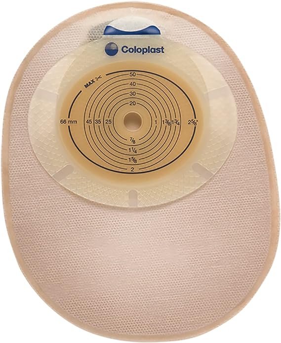 COLOPLAST SenSura Ostomy Pouch, One-Piece System 3/8 to 3 Inch Stoma, Closed End, Non Convex, Trim To Fit, Box of 30 82738154