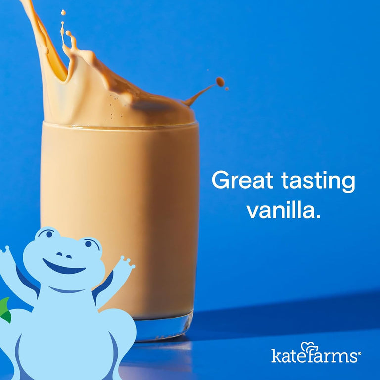 Kate Farms Pediatric Standard 1.2 Formula, Vanilla and Chocolate Flavors, Sole Source Nutrition, Nutritional Supplement Drinks, Feeding Tube Meals, Protein Shakes for Kids, 8.45 FL Oz, Pack of 12 or 1 Each 66702505 23548802