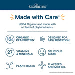 Kate Farms Organic Plant Based Nutrition Shake, Vanilla, Chocolate, and Coffee Flavors, 16g protein, 27 Vitamins and Minerals, Meal Replacement, Protein Shake, Gluten Free, Non-GMO, 11 oz, 11 FL Oz, Pack of 12 or 1 Each 46060736 86209759