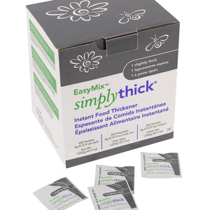 SimplyThick Easy Mix Food and Beverage Thickener 4 oz. Individual Packet Unflavored Gel, Slightly Thick, Box of 300 31951396