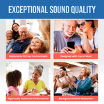 Otofonix Elite Hearing Amplifier with Background Noise Reduction, Lightweight and Nearly-Invisible, for Adults & Seniors with Mild to Moderate Hearing Loss 