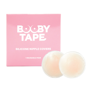 Booby Tape Silicone Nipple Covers, Reusable Adhesive Breast Petals, Nude, 7.5 cm each, 1 Pair 62157176
