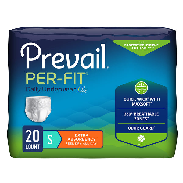 Prevail Per-Fit Unisex Daily Underwear, Extra Absorbency, Pull On with Tear Away Seams 95795757 22732362