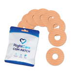 RightCare CGM Adhesive Synthetic Patch for Libre, Uncovered Circle, Tan, Bag of 25 25766166