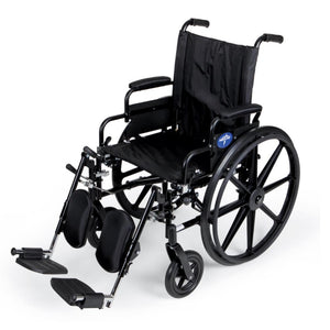 Medline Excel K4 16" Lightweight Wheelchair, Swing Back Desk Arms, Swing-Away Footrests 15702695