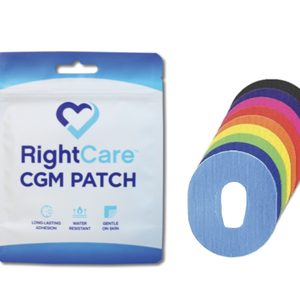 RightCare CGM Adhesive Patch made Waterproof Adhesive Medical Tape, Dexcom 6, Multicolor, Bag of 25 55257767