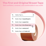 Booby Tape Original Boob Tape for Instant Breast Lift and Bra, Small and Large Busts, Latex-Free, Hypoallergenic Adhesive Tape, Holds up to 6 hours, Multiple Ways to Wear, 5 Meters, Multiple Colors, 1 Count 33344166