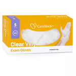 CareStock Vinyl Exam Gloves - Ultra-Strong with Slip-Resistant Textured Grip - Disposable Powder-Free Medical Gloves, Clear 27037593 13597825