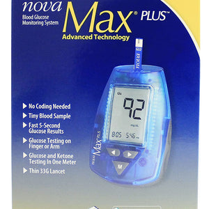 Nova Max Plus Meter For Ketone And Blood Glucose Testing 85142463