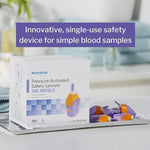 McKesson Safety Lancets, Sterile, Pressure-Activated, 30 Gauge Needle, 1.5 mm 40449174 20116308