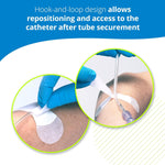 TIDI 3300M Grip-Lok Medium Securement Device, Flexible Material, Low-Profile Design for Comfort, White, Pack of 100 98777400