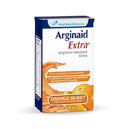 Arginaid Extra Arginine Supplement: 27 Count, 8 oz, Tetra Brik, Orange Burst Flavor 38882185