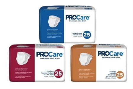 Procare CRB-014/1 Briefs, Case of 60 88543551