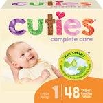 Cuties Complete Care Diapers, Skin Smart, Absorbent, Hypoallergenic, Flexible and Secure Tabs, Comes in Multiple Sizes 86291696